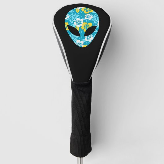 Hawaiaanse Alien Kop - Grappige Alien Golfheadcover (Voorkant)