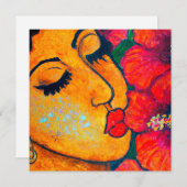 Hawaïaanse aloha kunst kaart blanco terug (Voorkant / Achterkant)