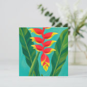 Hawaiaanse aloha kunstkaart blanco achterkant (Staand voorkant)