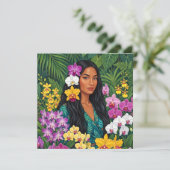 Hawaiaanse aloha kunstkaart lege achterkant (Staand voorkant)