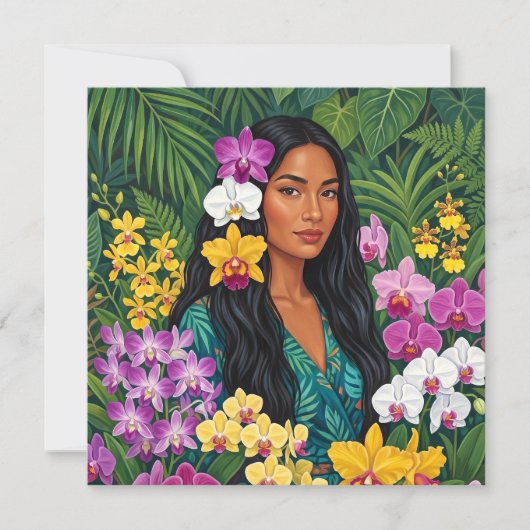 Hawaiaanse aloha kunstkaart lege achterkant (Voorkant)