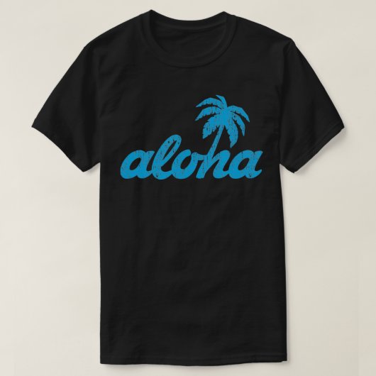 Hawaïaanse Aloha palmboom stijl T-shirt (Design voorkant)