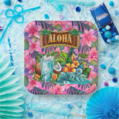 Hawaïaanse Aloha Papieren Bordje (Feest)