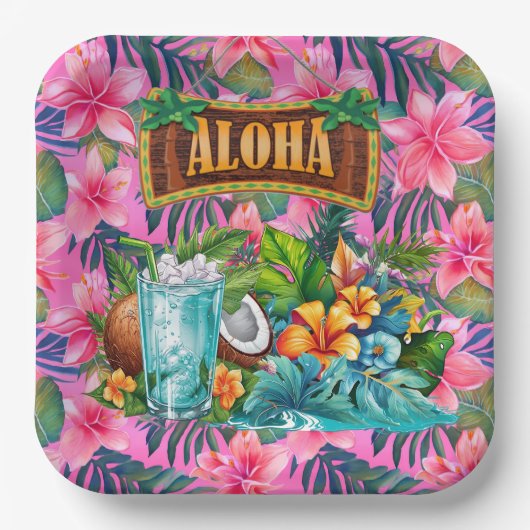 Hawaïaanse Aloha Papieren Bordje (Voorkant)
