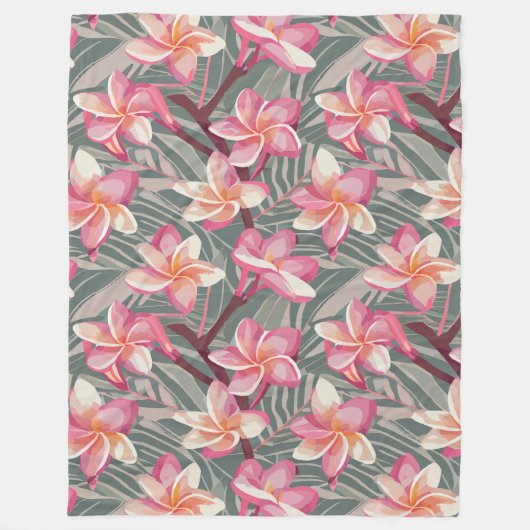 Hawaïaanse aloha print fleece deken (Voorkant)