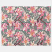 Hawaïaanse aloha print fleece deken (Voorkant (Horizontaal))