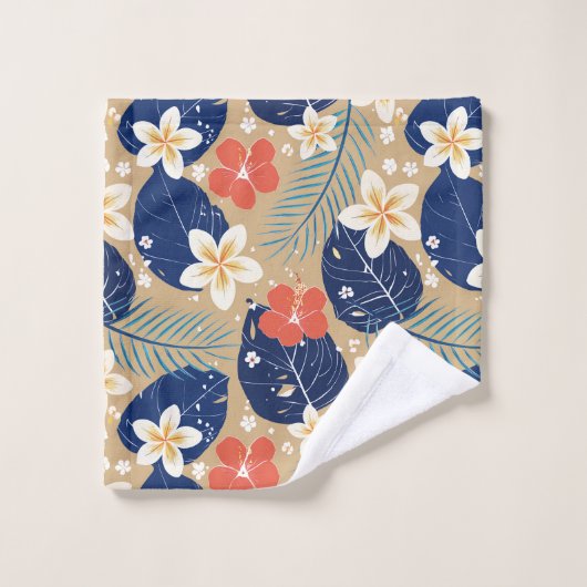 Hawaïaanse Aloha print Tropisch patroon Bad Handdoek (Wasdoekje)