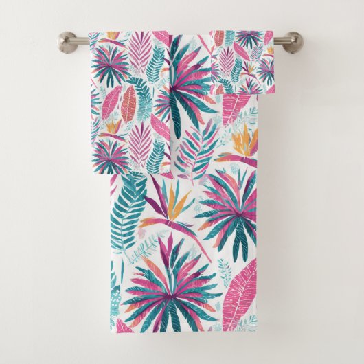 Hawaïaanse Aloha print Tropisch patroon Bad Handdoek (Insitu)