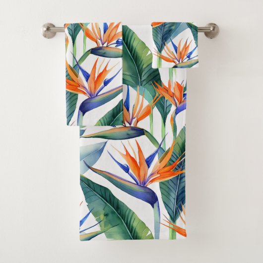 Hawaïaanse Aloha print Tropisch patroon Bad Handdoek (Insitu)