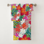 Hawaïaanse Aloha print Tropisch patroon Bad Handdoek (Insitu)