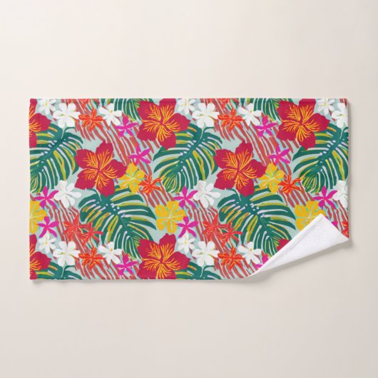Hawaïaanse Aloha print Tropisch patroon Bad Handdoek (Handdoek)