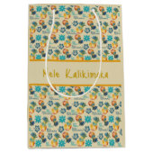 Hawaïaanse ananas en Hibiscus Mele Kalikimaka 3 Medium Cadeauzakje (Voorkant)