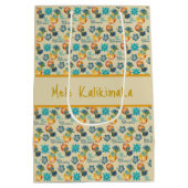 Hawaïaanse ananas en Hibiscus Mele Kalikimaka 3 Medium Cadeauzakje (Achterkant)