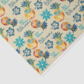 Hawaïaanse ananas en Hibiscus Mele Kalikimaka 3 Tissuepapier (Detail)