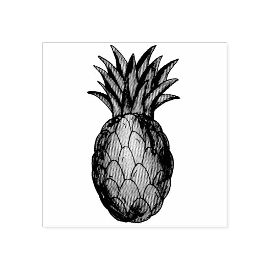 Hawaïaanse Ananas Tropical Island Fruit Hawaii HI Rubberstempel (Afrduk)