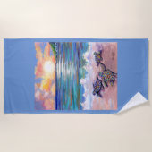 Hawaiaanse babyschelpadden op het strand strandlaken (Voorkant)