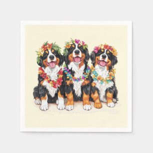 Hawaiaanse Bernese Berghonden Bloemen Lei Servet