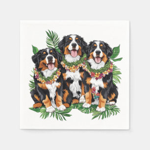 Hawaïaanse Bernese Berghonden Bloemen Lei Servet