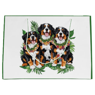 Hawaïaanse Bernese Mountain Dogs Bloemen Lei Groot Cadeauzakje