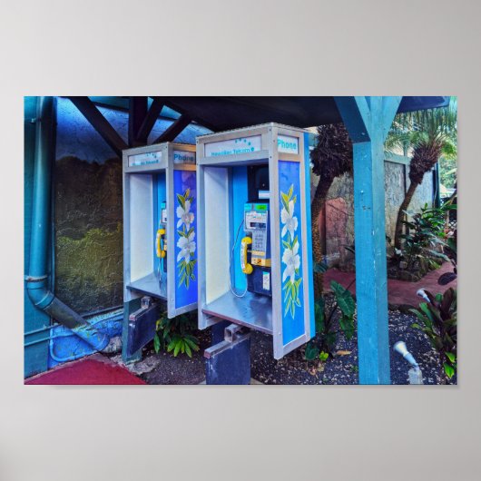 Hawaïaanse betaaltelefoons, Kauai, Hawaï Poster (Voorkant)