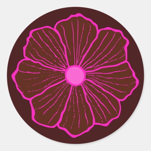 Hawaiaanse Bloem Sticker (Voorkant)