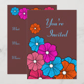 Hawaiaanse Bloem Uitnodigingen (Voorkant / Achterkant)
