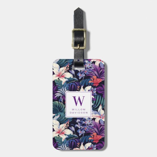 Hawaiaanse Bloemen Bagage Labels (Voorkant verticaal)