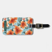 Hawaiaanse Bloemen Bagage Labels (Voorkant horizontaal)