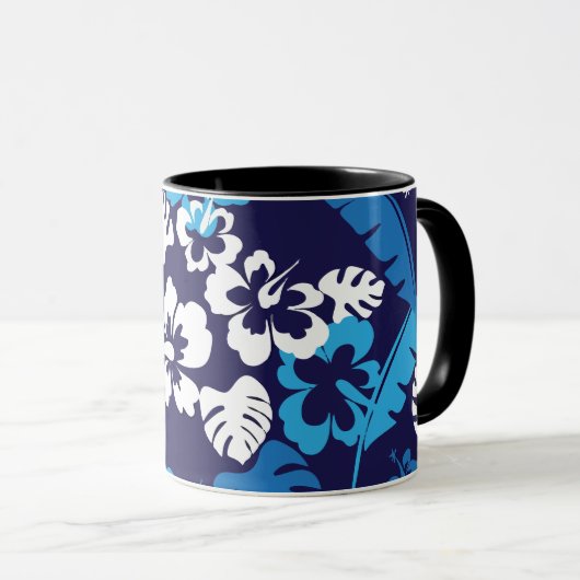 Hawaïaanse bloemen en Planten Mok (Voorkant rechts)