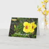 Hawaiaanse Bloemen Kaart (Gele Bloem)