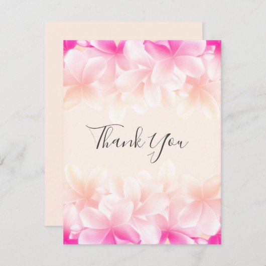 Hawaiaanse Bloemen Platte Bedankkaart Cadeaubon (Voorkant / Achterkant)