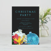 Hawaiaanse Bloemen Strand Kerstfeest Uitnodiging (Staand voorkant)