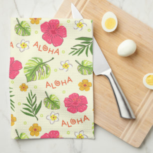 Hawaiaanse Bloemen Theedoek