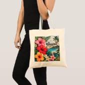 Hawaiaanse Bloemen Tote Bag (Voorkant (product))