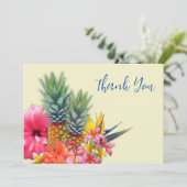 Hawaiaanse Boeket Bedankt Blanco Kaarten (Staand voorkant)