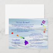 Hawaiaanse bruiloft kaart (Voorkant / Achterkant)