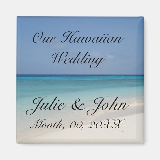 Hawaïaanse bruiloft Save the Date Magneet (Voorkant)