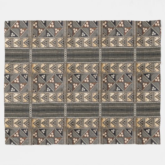 Hawaïaanse bruiloft tapa patroon fleece deken (Voorkant (Horizontaal))