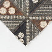 Hawaïaanse bruiloft tapa patroon fleece deken (Hoek)