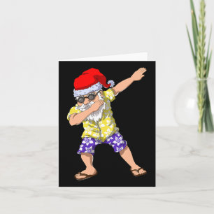 Hawaiaanse Dabbing Kerstman Christmas In July Kind Kaart