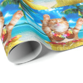 Hawaiaanse danserkat cadeaupapier (Rol Hoek)