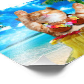 Hawaiaanse danserkat foto afdruk (Hoek)