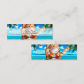 Hawaiaanse danserkat mini visitekaartje (Voorkant / Achterkant)