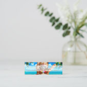 Hawaiaanse danserkat mini visitekaartje (Staand voorkant)