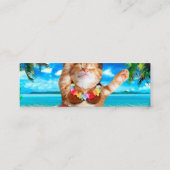 Hawaiaanse danserkat mini visitekaartje (Achterkant)