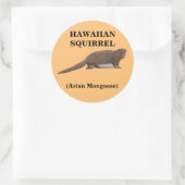 Hawaïaanse eekhoorn (Aziatische Mongoose) Ronde St Ronde Sticker (Tas)
