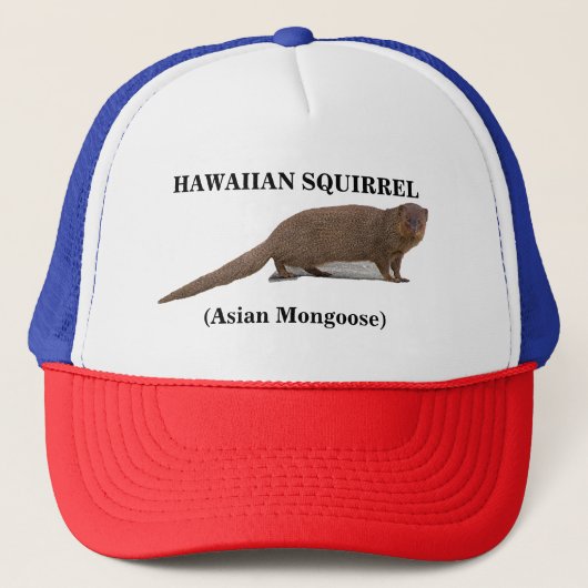 Hawaïaanse Eekhoorn (Aziatische Mongoose) Trucker  Pet (Voorkant)