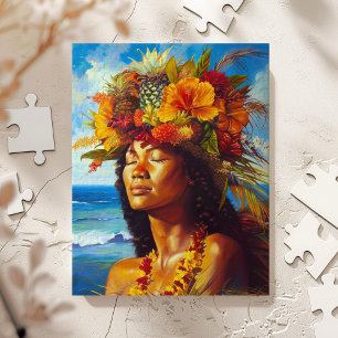 Hawaïaanse Eiland Godin Tropisch Legpuzzel