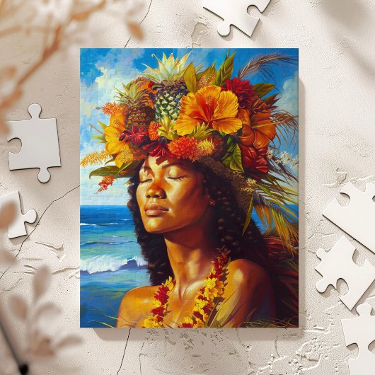 Hawaïaanse Eiland Godin Tropisch Legpuzzel