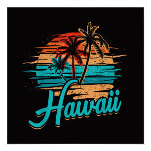 Hawaïaanse Eiland Tropische Hawaï Vakantie Perfect Poster